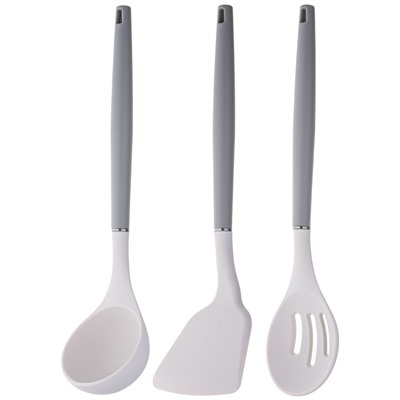 НАБОР AGNESS ИЗ 9ПР: 5 НОЖЕЙ, ПОЛОВНИК, ЛОПАТКА И ШУМОВКА, ВРАЩАЮЩАЯСЯ ПОДСТАВКА, ЦВЕТ: СЕРЫЙ