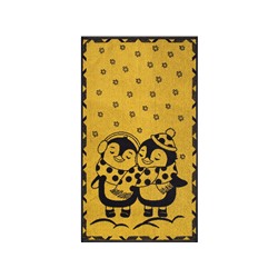 Полотенце махровое 6с103.412ж1 Пингвики(т.желтый) 50х90см