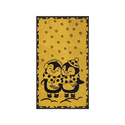 Полотенце махровое 6с103.412ж1 Пингвики(т.желтый) 50х90см