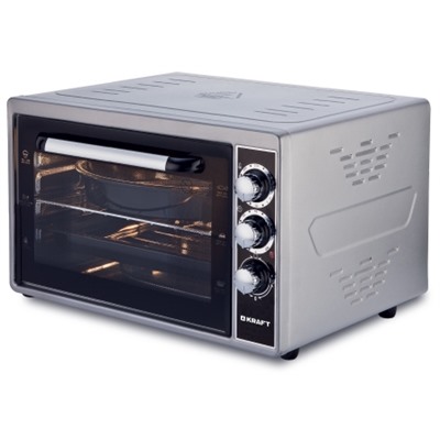 Жарочный шкаф KRAFT KF-MO 3801 GR серый, 38л, свет