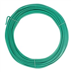 Проволока для подвязки, стальная в ПВХ (зеленый) 25 м, внутр. 1.6 мм / внеш. 3 мм Сибртех