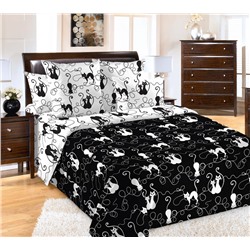 КПБ Котофей 1 чёрный поплин Текс-Дизайн