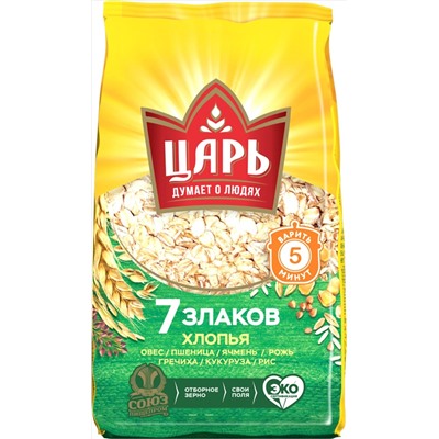 ЦАРЬ Хлопья из 7-ми злаков 400гр
