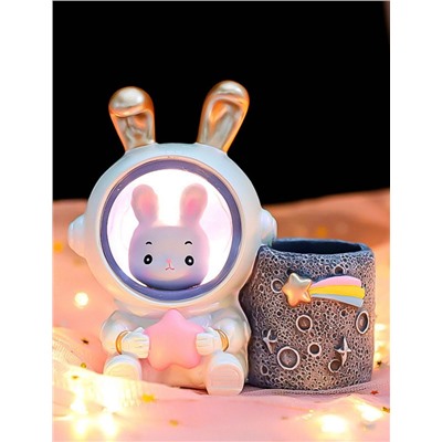 Ночник - подставка для канцелярских принадлежностей «Wendy Rabbit», pink star