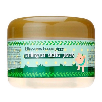 Elizavecca Маска для лица коллагеновая / Green Piggy Collagen Jella Pack, 100 мл