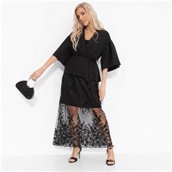 Костюм с юбкой дизайнерский, Очарование момента (элегант, 2 в 1, с поясом)