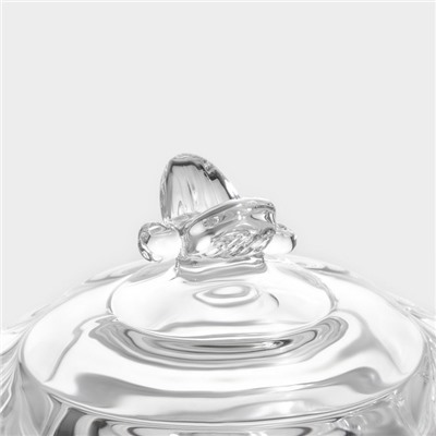 Баночка для мёда и варенья Доляна «Медвежонок», 200 мл, 11.5×9.3 см, стекло, прозрачная