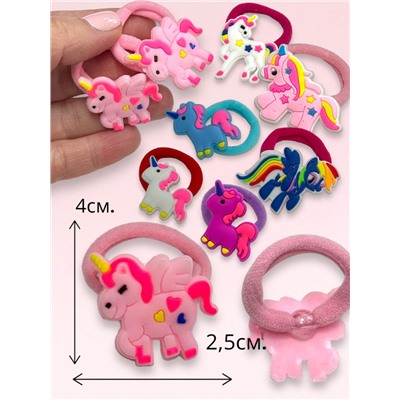 Резинки детские для волос (единорожка) 2 шт РД13 тип 7