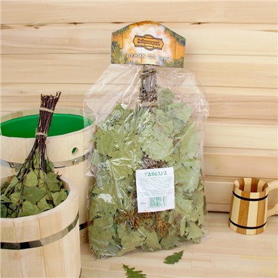 Веник для бани, дубовый, 55 см, с таволгой