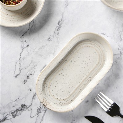 Блюдо Magistro Urban, 260 мл, 18×9.8×2.5 см, овальное, фарфор, белое