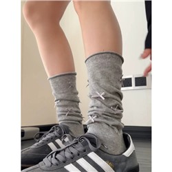 Ballet Bow JK Lolita socks Children over the knee white calf socks pure want to pile up socks without bone socks in summer