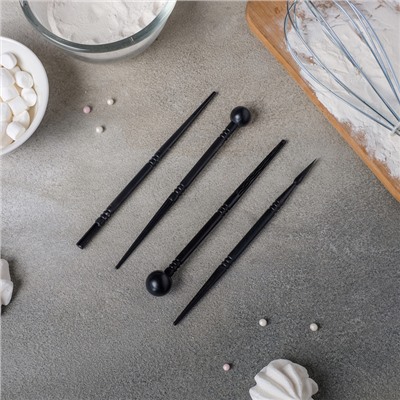 Набор для моделирования кондитерских украшений Доляна, 4 шт., 16 см