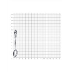 Ложка из серебра штампованая частично черненая