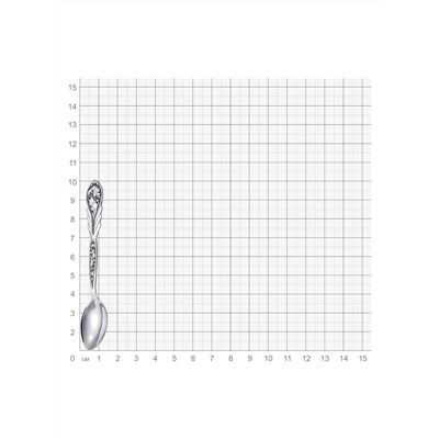 Ложка из серебра штампованая частично черненая