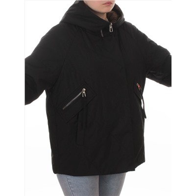 8008 BLACK Куртка демисезонная женская (100 гр. холлофайбер)