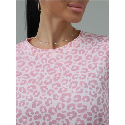 Лонгслив "Леопард" Розовый