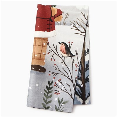 Полотенце Этель Forest bear 40×73 см, 100% хлопок, саржа 190 г/м²
