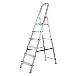 Стремянка усиленная, 6 ступеней, алюминиевая, MTX