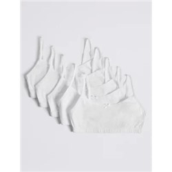 5 Pack Cotton Crop Tops (6-16 Yrs)