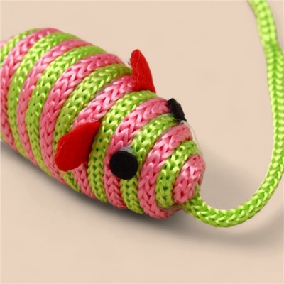 Дразнилка-удочка «Полосатая мышь», цвет МИКС