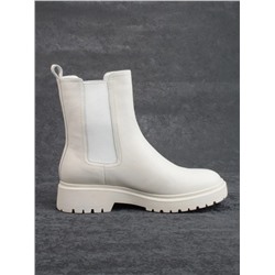 01-80158-G75-2 MILK Ботинки демисезонные женские (натуральная кожа, байка)