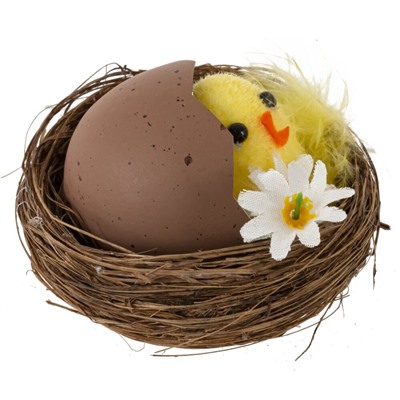 GAEM Набор из 2-х изделий декоративных "Гнездо пасхальное" (7*4,5), L15 W8 H7,5 см