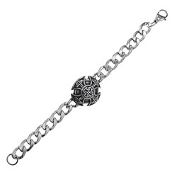 BS867-06 Браслет Щит, нержавеющая сталь, 20см