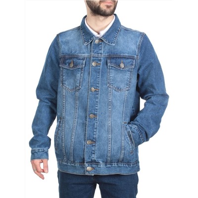 5960 BLUE Куртка джинсовая мужская VH JEANS (80% хлопок, 15% полиамид, 5% спандекс)