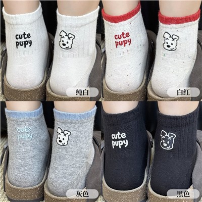 Cartoon heel sticker, cute universal brand low knee socks, Korean style