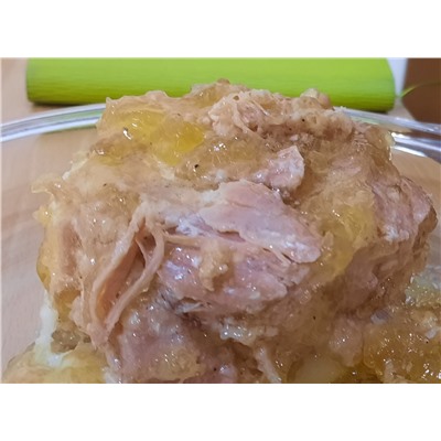 Свинина тушеная кусковая, в/с, ГОСТ 325 г. (Поречье)