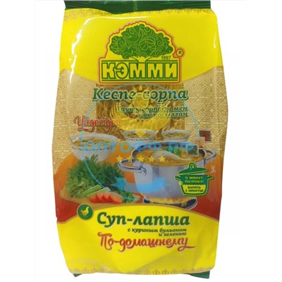 Суп-Лапша с куринным бульоном,зеленью и зажаркой яичная 110гр, Кемми