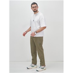 Брюки утепленный мужской зимние спортивные цвета хаки 2211-1Kh