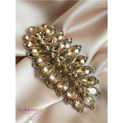 Заколка автомат для волос с кристаллами «Блеск элегантности» ЭЛЗ9/04