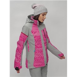 Горнолыжный костюм женский розового цвета 02272R
