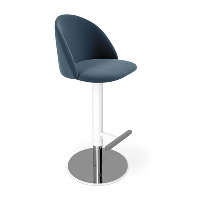 Стул барный SHT-ST35/S128
                        тихий океан / хром / белый муар