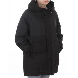 9608 BLACK Куртка стеганная демисезонная женская (100 гр. синтепон)
