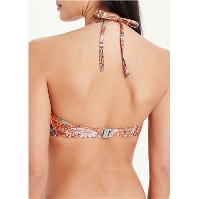 Paisley Print Bikini Top