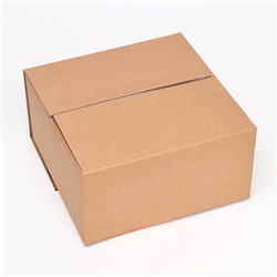 Коробка складная, бурая, для упаковки, хранения и переезда, 30×30×15 см