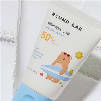 ROUND LAB Детский солнцезащитный крем / Baby Mild Sunscreen SPF50+ PA++++, 60 мл
