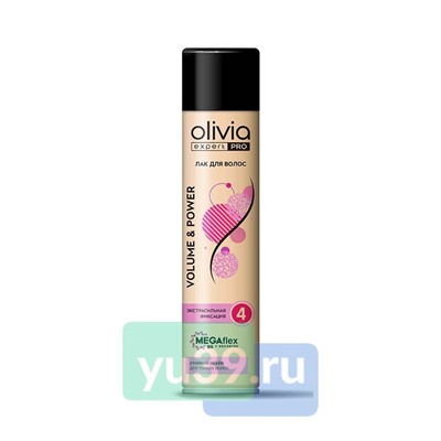 OLIVIA Лак д/волос "Volume&power", экстрасильная фиксация, 300мл (12)