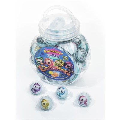 Жевательная резинка с кислой начинкой «Дуй пузырь! ШАРИКИ ЕДИНОРОЖКИ», 50 шт.