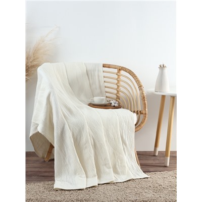 Плед SL Home Cotton 210*240 см, муслин/жаккард, 100% хлопок