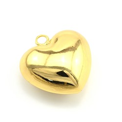 Подвеска Сердце 25*26мм, золотистая