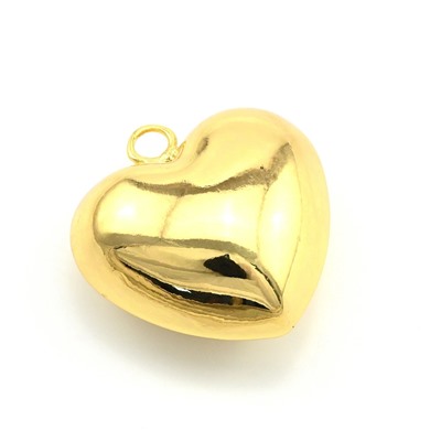 Подвеска Сердце 25*26мм, золотистая