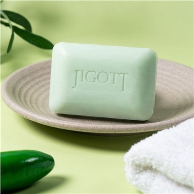 Jigott Мыло-скраб для лица и тела с экстрактом огурца / Cucumber Scrub Soap, 150 г