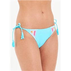 Woven Stripe Tie Side Bikini Bottoms