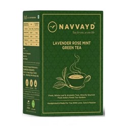 Зеленый чай с Лавандой, Розой и Мятой (100 г), Lavender Rose Mint Green Tea, произв. Navvayd