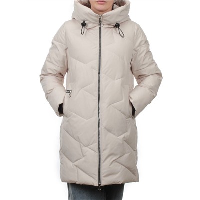 760 LT. BEIGE Пальто зимнее женское (170 гр. холлофайбер)