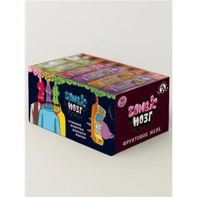 Желе "Zombie Мозг" Телефон Ассорти вкусов (шоубокс - 30 шт.)