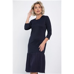 Платье с воланом Ливия (синее) П14810-10М